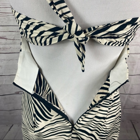 LYRIQUE strapless summer half open back summer mini cone dress Sz 10 - Picture 7 of 8